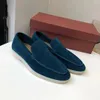 lppiana skor sommarpromenad charms mocka loafers moccasins aprikos äkta läder kvinnor avslappnad slip på lägenheter lyxiga designers platt klänning sko fabrikskoskor