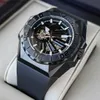 Wristwatches Reef Tiger/RT Mens Sports Diving All Black Skeleton Mens Automatic Mechanical Rubber Accessories RGA6903-SC24325