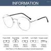 Sunglasses Eye Protection Anti-Blue Light Glasses Metal Ultralight Round Eyeglasses Blue Ray Blocking Optical Spectacle Eyeglass Office