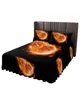 Sängkjol Basketboll Flame Elastic Mittad sängöverdrag med kuddväskor Protector Madrass Cover Bedding Set Sheet