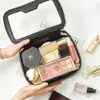 ROWNYEON CLEAR CASEP CASETITY BAG Travel Caseup Makeup Case منظم مستحضرات التجميل المحمولة حقيبة شفافة أسود 240313