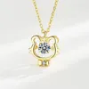 Ciondoli KOFSAC Collana in argento sterling 925 Regalo per le donne Anno Simpatico zodiaco Tigre Danzante Zircone Collane con ciondolo Gioielli di moda da donna