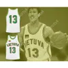 Personalizzato Qualsiasi nome Qualsiasi squadra NUOVA MAGLIA DA BASKET SARUNAS MARCIULIONIS 13 LITUANIA Tutte le taglie cucite S M L XL XXL 3XL 4XL 5XL 6XL Alta qualità