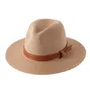 Cappelli parasole casual da donna da uomo Moda semplice Panama Cappello di paglia Primavera Estate Tessuto Jazz Top Cap Cappellini da spiaggia Protezione solare all'ingrosso