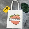 Shopping Bags Peach Bag Grocery Bolso Bolsa Bolsas De Tela Shopper Foldable Compra Boodschappentas Tote Sacolas