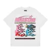 Men's T -skjortor Designer Tees Rainbow Mushroom Letter Print Kort ärm toppar Bomull Löst män Kvinnor Skjorta 970