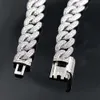 2024 Miami West Coast Style 925 Silver 15 mm Hip Hop Cuban Link Moissanite Diamond Iced Out Collier Chaîne
