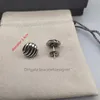 Tasarımcı Kadınlar Altın Küpe Çember Küpe Modaya Düzenli S925 Yuvarlak Sterling Earsds Popüler Saplama Silver 2023 Retro Twist Pearl Diamond Luxury Marka