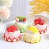 Decorative Flowers Artificial Kitchen Fruit Cakes Dessert Fake Food Simulation Cake Model Tea Table Decoration