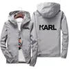 Marca Karls Jaqueta Homens Roupas 2024 Fi Casual Windbreaker Jaquetas Mens Casacos Zipper Hooded Bomber Jacket Chaquetas Hombre F2Yj #