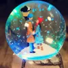 Lådor par Crystal Ball Music Box Musical Crystal Ball Creative Automatic Snowflake Spraying Sky Music Box Valentine's Day Gift