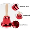 Zapasy imprezowe 1-5PCS Kolorowe metalowe świąteczne ręce Dzwonek Projekt Handbell 2024 Prezenty dla dzieci Święty Mikołaj Jingle Bells Navidad Xmas
