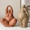 Sculptures Abstract Fat Lady Figurines Art Yoga Plump Women Statues Resin Female Character Tabletop Decor Crafts Home Decoration Ornaments