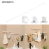 Poles Adjustable Tension Curtain Telescopic Rod Extendable Small Curtain Rail Rod Punch Free Self Adhesive Hook Bracket For Clothes To