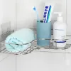 Étagère de salle de bain en acier inoxydable, support d'organisation auto-adhésif, étagère polyvalente, coin pour shampoing, cosmétiques et condiments