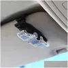 إكسسوارات داخلية أخرى 1pcs MTI-Function Car SUV SUV Sun Visor Double Sunglasses Gey Greases Card Card Pen Memo Memo Memo Clip Drop de Otjbg