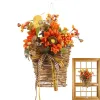 Baskets Sunflower Basket Wreath Faux Sunflower Front Door Wreath Woven Flower Basket Thanksgiving Day Sunflower Wall Decor Fo Fence