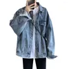 Herrjackor Män denim Jacket Retro Hip Hop Style med multi -fickor Plus Size -kappa för casual streetwear