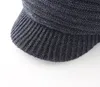 Connectyle – chapeau d'hiver pour hommes, avec visière, doublure polaire douce en acrylique, bonnet tricoté avec câble, sboy, casquette chaude quotidienne, 240309