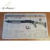 Accesorios Mossberg 500 ATI Bandera de pistola táctica 3 pies * 5 pies (90 * 150 cm) Tamaño Decoraciones navideñas para el hogar Bandera Banner Decoración interior al aire libre M113