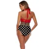 2023 New oversized bikini polka dot sexy swimsuit split high waisted swimsuit