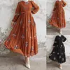 Vestidos casuais vestido de manga longa muçulmana feminina PRIMAGEM VINTAGE O NUCHO PISCO BLIPADO PLAÇO PLAÇÃO BEARA ABAYA ROBE