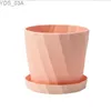 Plantadores potes 1ps com bandeja nova resina plástico carnudo grande vaso de jardinagem planta plantio recipiente 240325