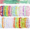 Wreaths 40100Pcs Hawaiian Wreath Hawaiian Leis Beach Party Artificial Flowers Garland Tropical Hawaii Luau Necklace Wedding Decoration