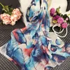 Foulards Femme Petite écharpe Serviette de plage Châle étranger Double tête Grand Satin Satin Designer pour Femmes Wrap