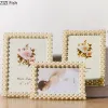 Frame Pearl photo frame Inlaid pearls crystal Photo storage organization frame Home Decoration Desktop crafts ornaments wedding