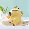 Canecas Capivara Teacup 450ml Caneca de Chá Presente Criativo Café Leite Porcelana para Favores Holiday Home Party Table