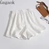 Gagaok Fashion Flashy Shiny Spicy Girls Short Summer Korean Westernized Versatile Wide Leg Shorts Casual Pants Women 240311