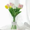 Decoratieve bloemen 20 STKS Tulp Kunstmatige Real Touch Boeket Nep Decoratie Voor Bruiloft Benodigdheden Home Decor Valentijnsdag