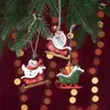 Decorative Figurines Angel Snowman Christmas Tree Ornaments Hanging Pendant Resin Metal Crafts 2024 Year Xmas Decor Home Party Decoration
