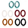 Овальные серьги-кольца с подвесками, модные массивные ювелирные изделия из акриловой смолы