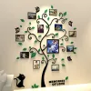 Cadre Photo en acrylique, décoration, ensemble de plusieurs cadres Photo noirs pour mur de maison, chat mignon, cadre Mural d'art pour dessin d'enfant