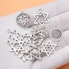 Charms 12pcs Antique Srebrny kolor gwiazdy Kolekcji Davida do biżuterii DIY, tworząc 12 stylów 1 każdy