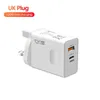 2 puertos 120W USB QC3.0 cargador de teléfono móvil PD adaptador de carga rápida de pared para iPhone Xiaomi Samsung Huawei