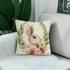 Pillow Easter Pillowcase Egg Flower Boot Case Holiday Decoration Sofa Bedroom Square Throw Cover Festival