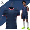 Personalizado 100 poliéster infantil camisa de futebol respirável meninos conjuntos de futebol uniforme de secagem rápida para crianças 2302 240318