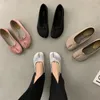 Casual Schuhe 2024 Mode Frühjahr Seide Tabi Ninja Mokassins Runde Split Toe Frauen Einzigen Slip Auf Weibliche Weiche Slipper