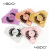 Falsche Wimpern Ysdo Lashes Wholesalewholesale Eye Bk 4/10/50/100 Stück natürliche lange flauschige Wispy Faux 3D Nerz Drop Lieferung Dh6Mn