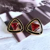 Boucles d'oreilles pendantes triangulaires en Zircon, clou d'aiguille en argent, Anti-allergique, Simple, assorti, bijoux pour bons amis, cadeau d'anniversaire