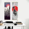 Calligraphie japonaise Ukiyoe, peintures à défilement, décoration de salon, de bureau, art mural esthétique, décoration suspendue, tapisserie, affiches en toile de samouraï