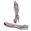 Dance Shoes 20CM/8inches Leopard Suede Upper Modern Sexy Nightclub Pole High Heel Platform Women's Boots 311