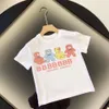 Kids T-Shirts Klassiker Print Casual Short Sleeve Shirt für Baby Jungen Mädchen Baumwolle 2024 Sommer Kinder und Erwachsene Kleidung