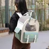애완 동물 고양이 가방 고양이 배낭 통기성 휴대용 고양이를위한 휴대용 휴대용 작은 개 애완 동물 용품 야외 여행 배낭 240318