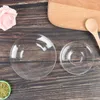 Tea Trays Glass Circular Transparent Plate Coffee Snack Small Vegetable Heat Resistant