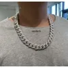 Biżuteria 20 mm VVS Moissanite Link Bransoletka Sterling Sier Diamond Hyphop Cuban Chain dla mężczyzn