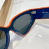 Kattögon solglasögon chunky orange blå mörkgrå linser kvinnor nyanser sommar sunnies lunetter de soleil glasögon occhiali da sole uv400 glasögon